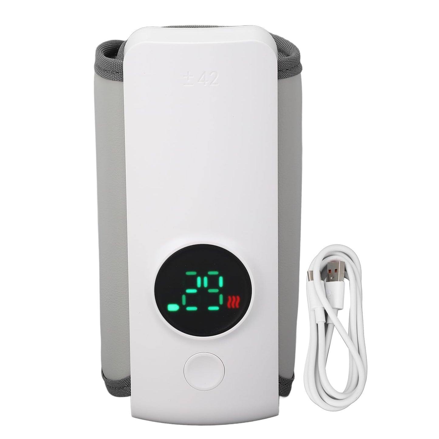 Calentador de Biberones Portátil para Viajes, Calentador de Biberones Recargable, Calentador de Leche Infantil Portátil Inalámbrico, Batería de 6000 MAh, Pantalla Digital de