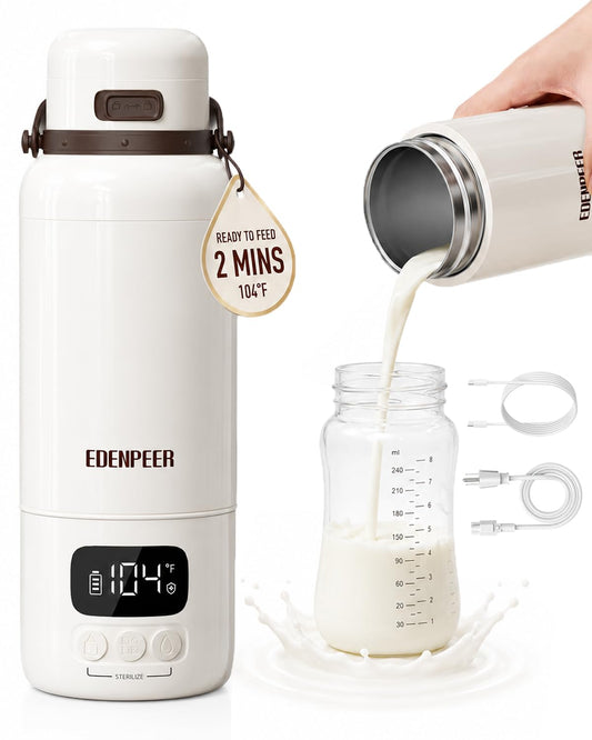 Calentador de Botellas EDENPEER Portátil 120 W Doble Modo 17 Onzas