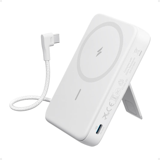 Batería Portátil Anker 10000 mAh Negra con Carga Inalámbrica 15W y Soporte Integrado