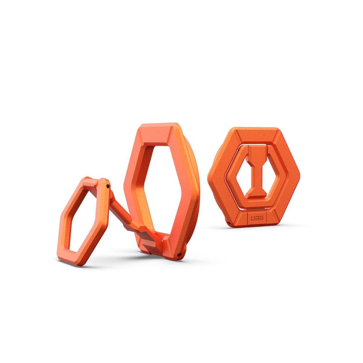 Soporte Magnético para Teléfono Urban Armor Gear Naranja Quemado Compatible con MagSafe y Agarre de Metal Extraíble