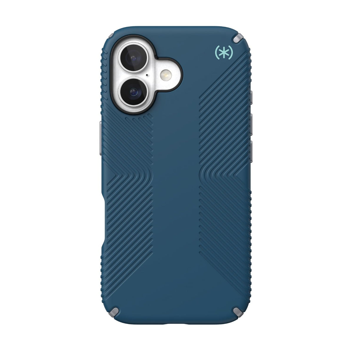 Agarre iPhone 17 Speck Deep Se Silver Metallic Spell Blue con MagSafe