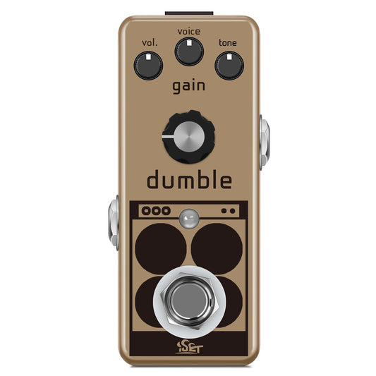 ISET Dumble Overdrive Pedal analógico Mini pedal de efecto de guitarra individual para guitarra eléctrica Bajo True Bypass