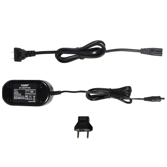 HQRP Adaptador de corriente CA/cargador compatible con Canon ZR850 ZR900 ZR930 ZR950 ZR960 CA-590, FS10, FS100, FS11, VIXIA HF R10, VIXIA HF R100, VIXIA HF R11, VIXIA HF R200Camcorder Plus Plus Adaptador de enchufe europeo
