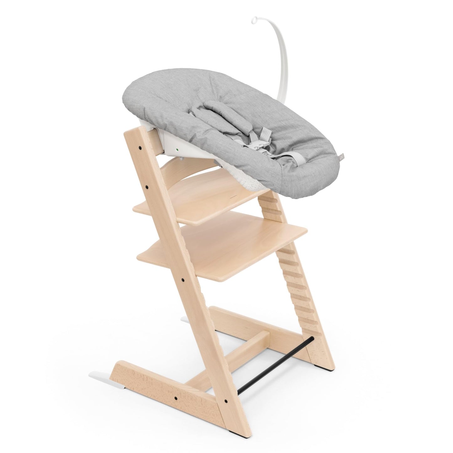 Silla Tripp Trapp de Stokke con Newborn Set (Gris) - Para recién nacidos hasta 9 kilos - Acogedor, seguro y fácil de usar