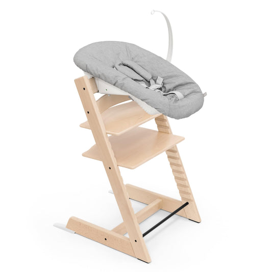 Silla Tripp Trapp de Stokke con Newborn Set (Gris) - Para recién nacidos hasta 9 kilos - Acogedor, seguro y fácil de usar
