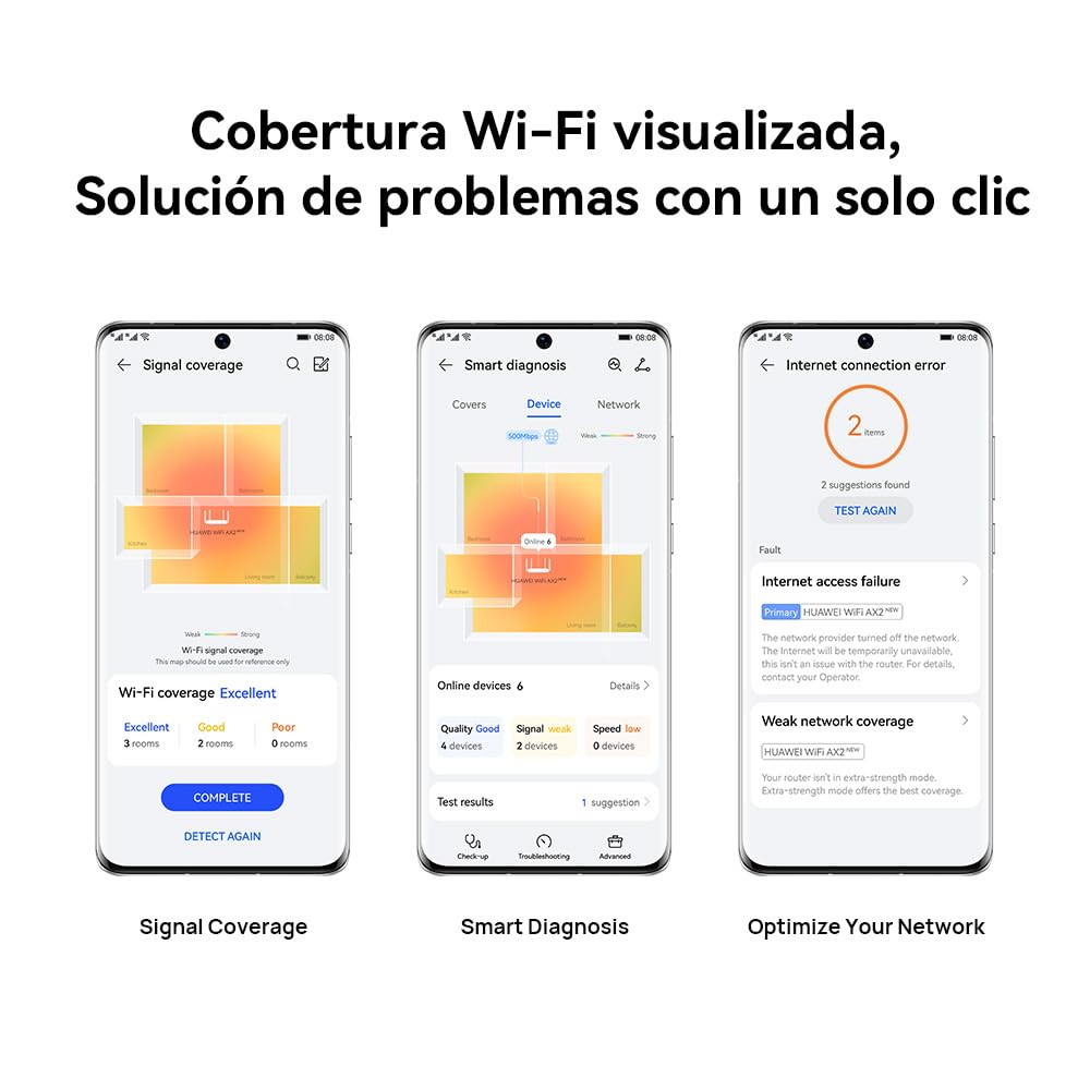 Huawei Router WiFi 6 AX2 New 1500Mbps Dual Band Gigabit, Seguridad HomeSec™, Ideal para Juegos Xbox/PS4/Steam y 4K, Plug and Play