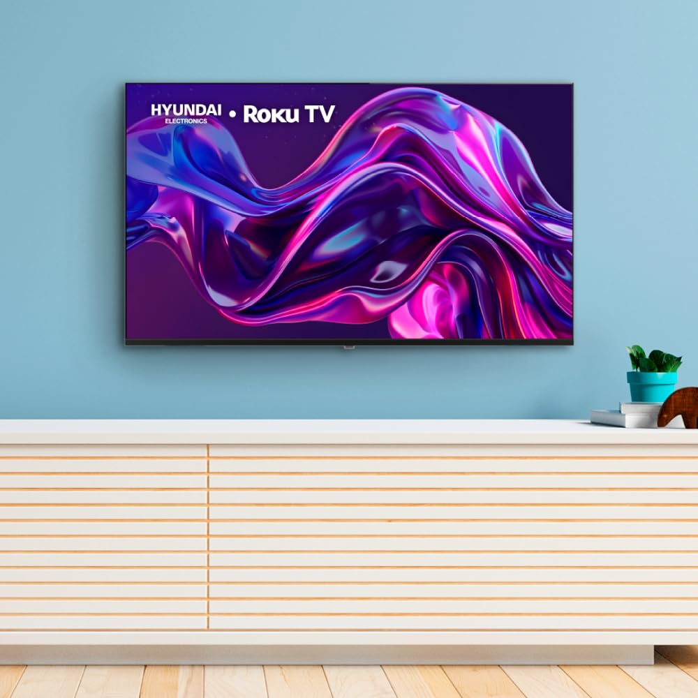Hyundai HYLED5023R4KM TV 50” Pulgadas LED Ultra HD 4K Smart TV, Dolby Audio, HDR10, WiFi Dual Band, Sistema Operativo Roku. Compatible con Alexa, Apple Air Play y Google Home, Diseño Border Less