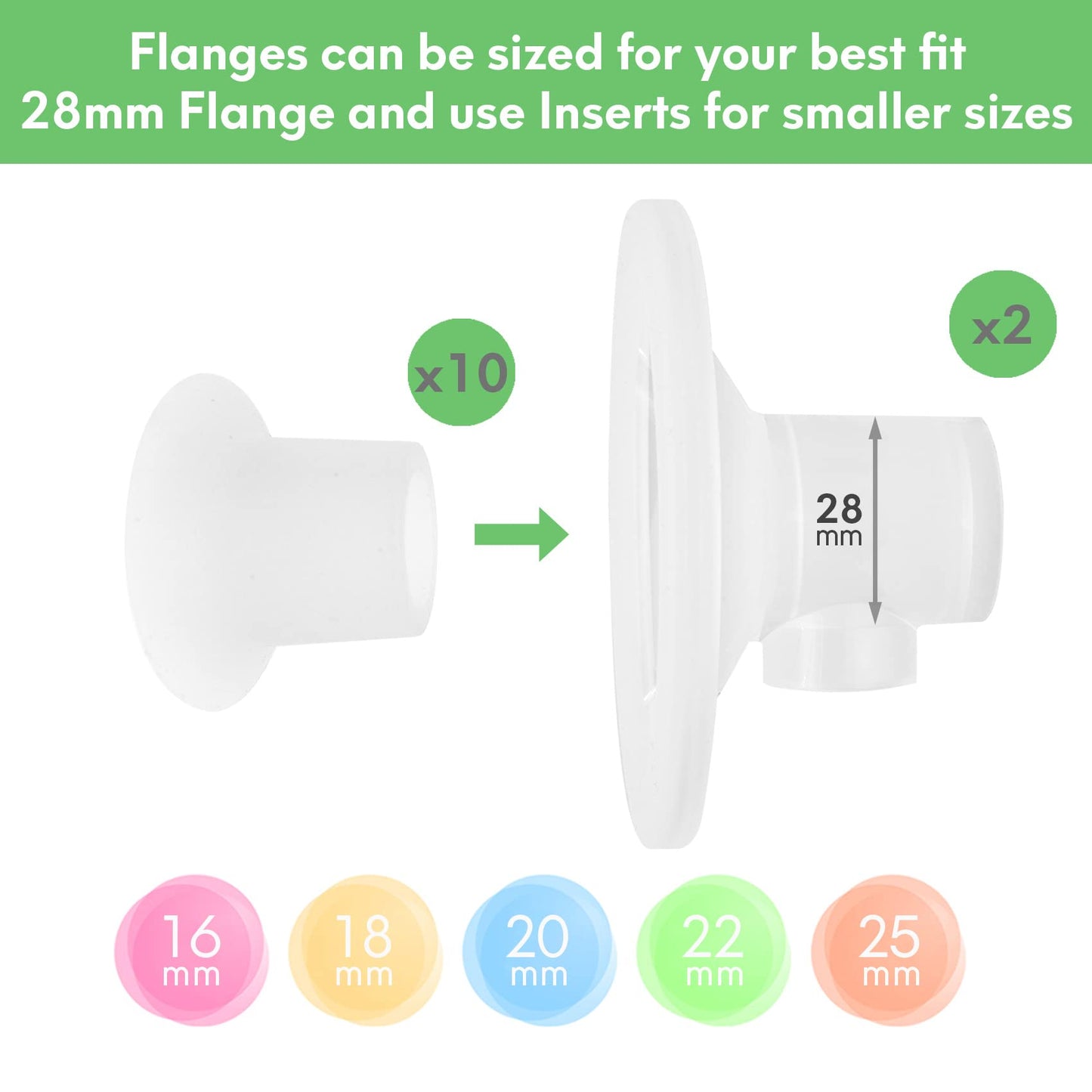 LOZAEVE Baby CaraCups - Colección de leche portátil, juego de tazas de recolección de leche materna manos libres, compatible con Spectra S1 / S2, Medelaa, Lansinohh, 99.9% de bombas de leche