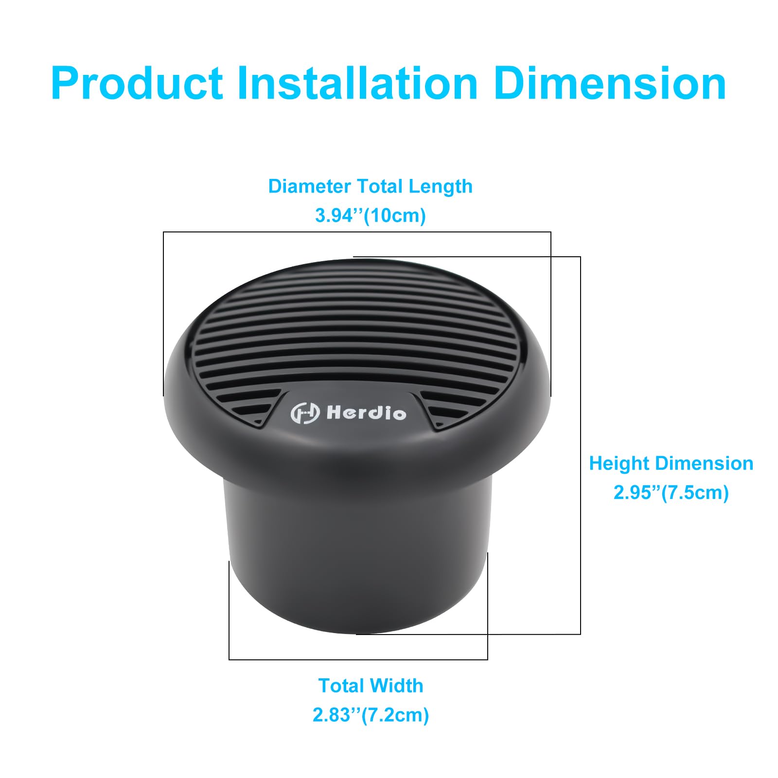 Herdio - Altavoces Bluetooth para Motocicleta con bañera de hidromasaje estéreo con Potencia máxima de 140 W (Negro)