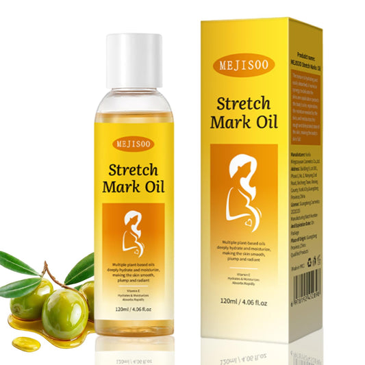 Aceite Corporal de Oliva Orgánico Para el Cuidado de Las Estrías,Hidrata y Nutre,Ligero y No Graso-120ml/4.06fi.oz