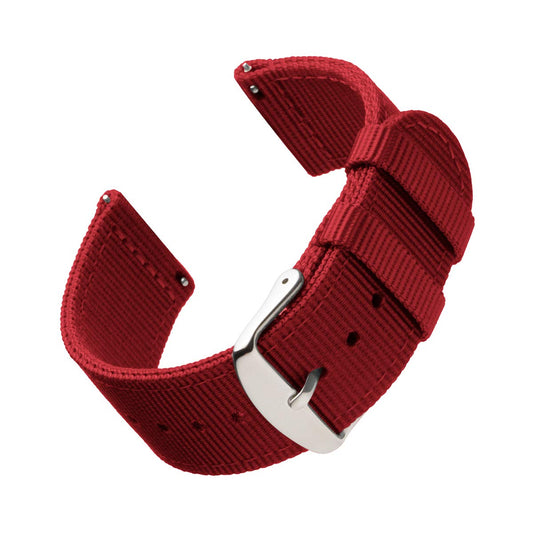 Archer Watch Strap - Correas de Reloj de Nailon Premium de Liberación Rápida (Rojo, 20mm)