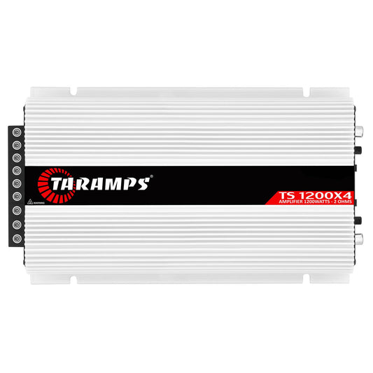 Amplificador de Audio para Auto Taramps TS 1200X4 Blanco Rango Completo clase D 1200 W RMS 4 Canales o 2 Puenteado