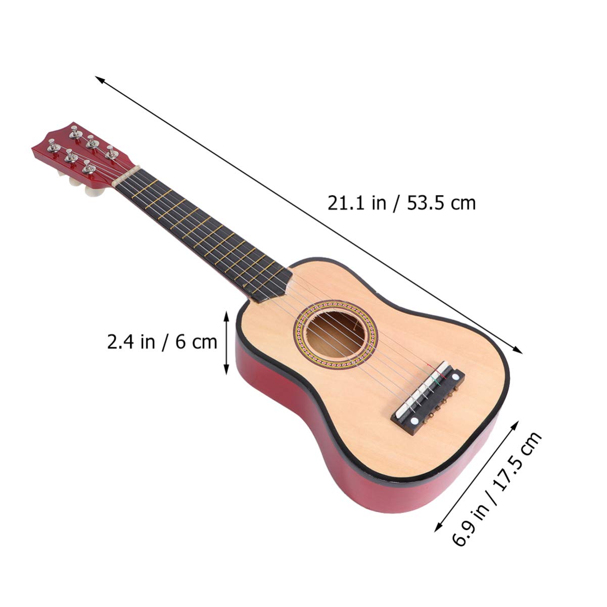 Ciieeo 21 Acústicas Guitarra Pequeña Guitarra Acústica Clásica Con Cuerda De Selección Para Principiantes Niños Adultos Instrumento Musical (Beige) Guitarra Electroacústica