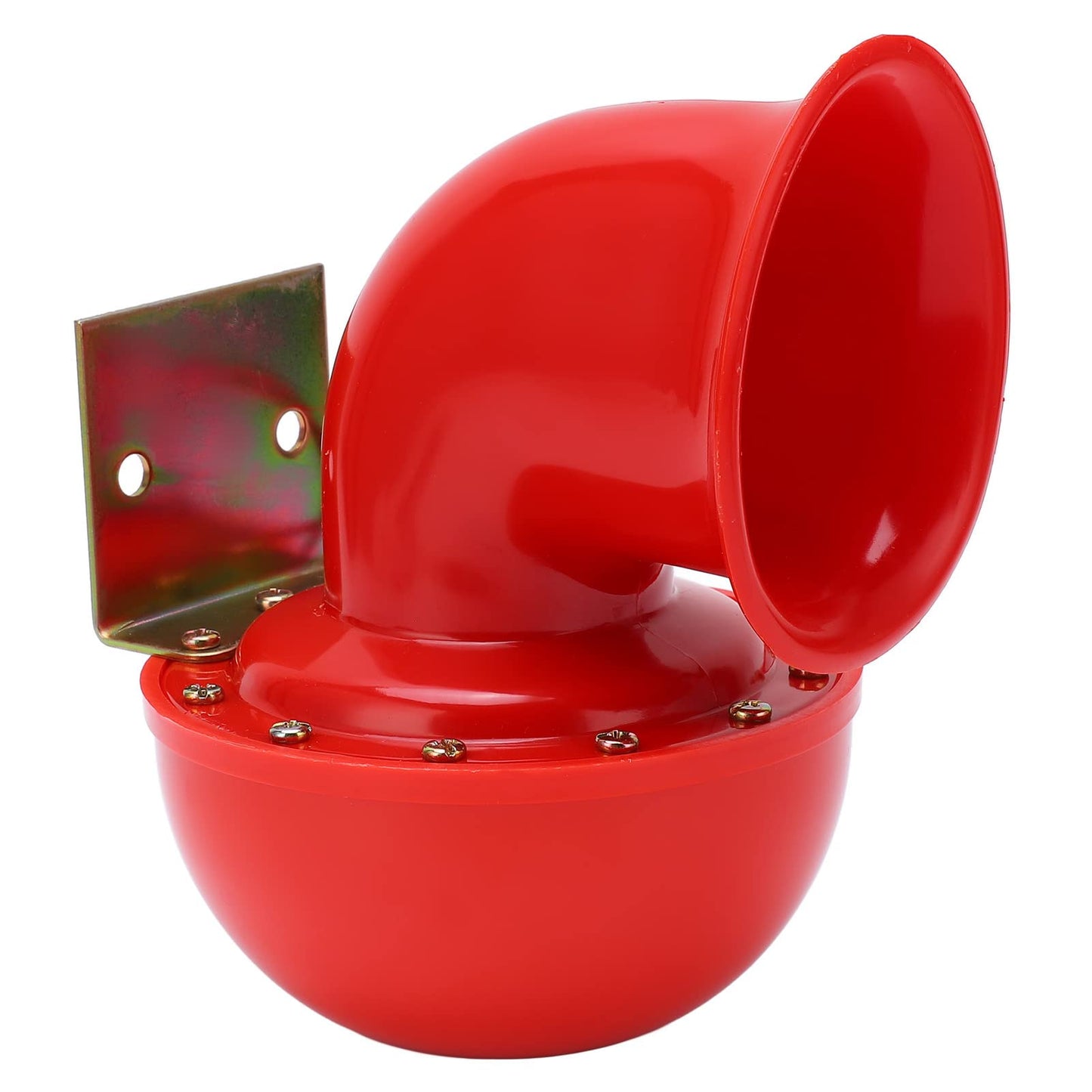 Bocina de Aire Roja de 150db, Bocina deEléctrica con Sonido de Vaca, Bocina de Metal para Camión, Tren, Barco, Motocicleta y Coche