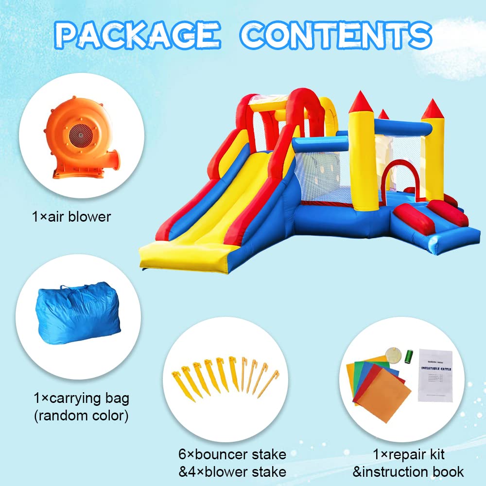 Casa Inflable Umbalir para Niños de 3 a 8 Años Multicolor Segura para Interiores y Exteriores