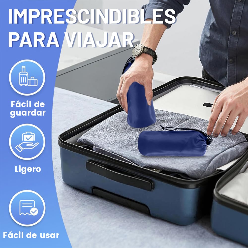 Hamaca de Pie de Avión Ajustable Viscoelástica Azul Portátil para Viaje y Oficina
