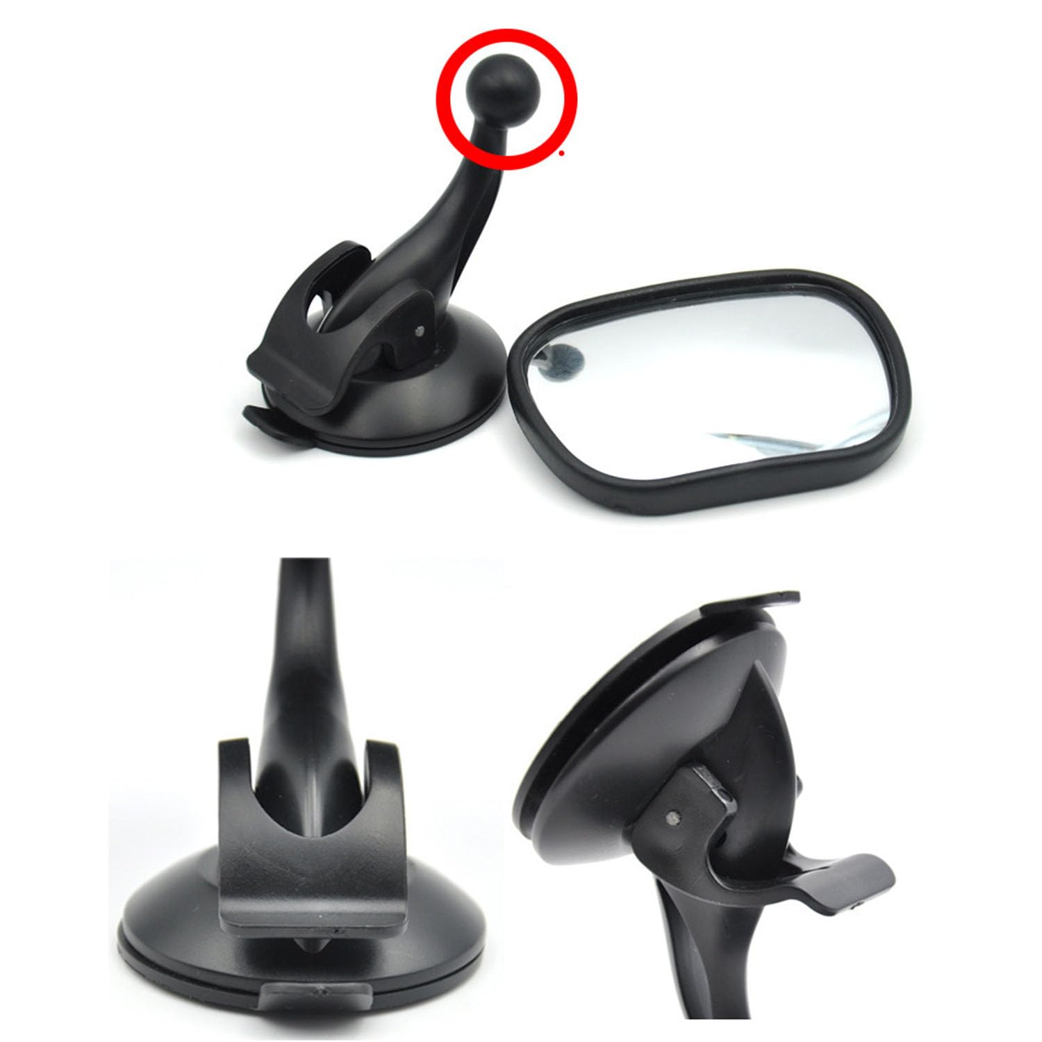 XINYUICEAN Espejo Retrovisor para Bebé Auto, Rotación de 360° Espejo de Observación de Coche para Bebés para el Asiento Trasero Baby Safety Mirror para Vigilancia, Espejo Convexo de Gran Angular