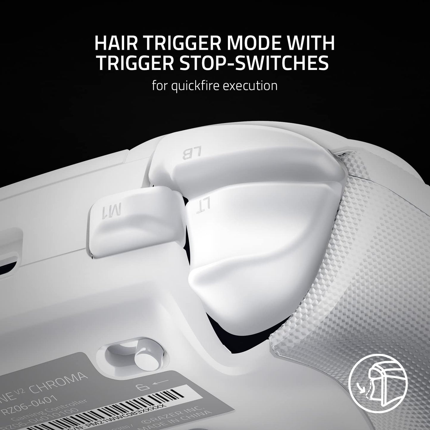 Controlador Gaming Profesional Razer Wolverine V2 Chroma Blanco con Iluminación RGB y Botones Remapeables para Xbox Series X|S, Xbox One, PC