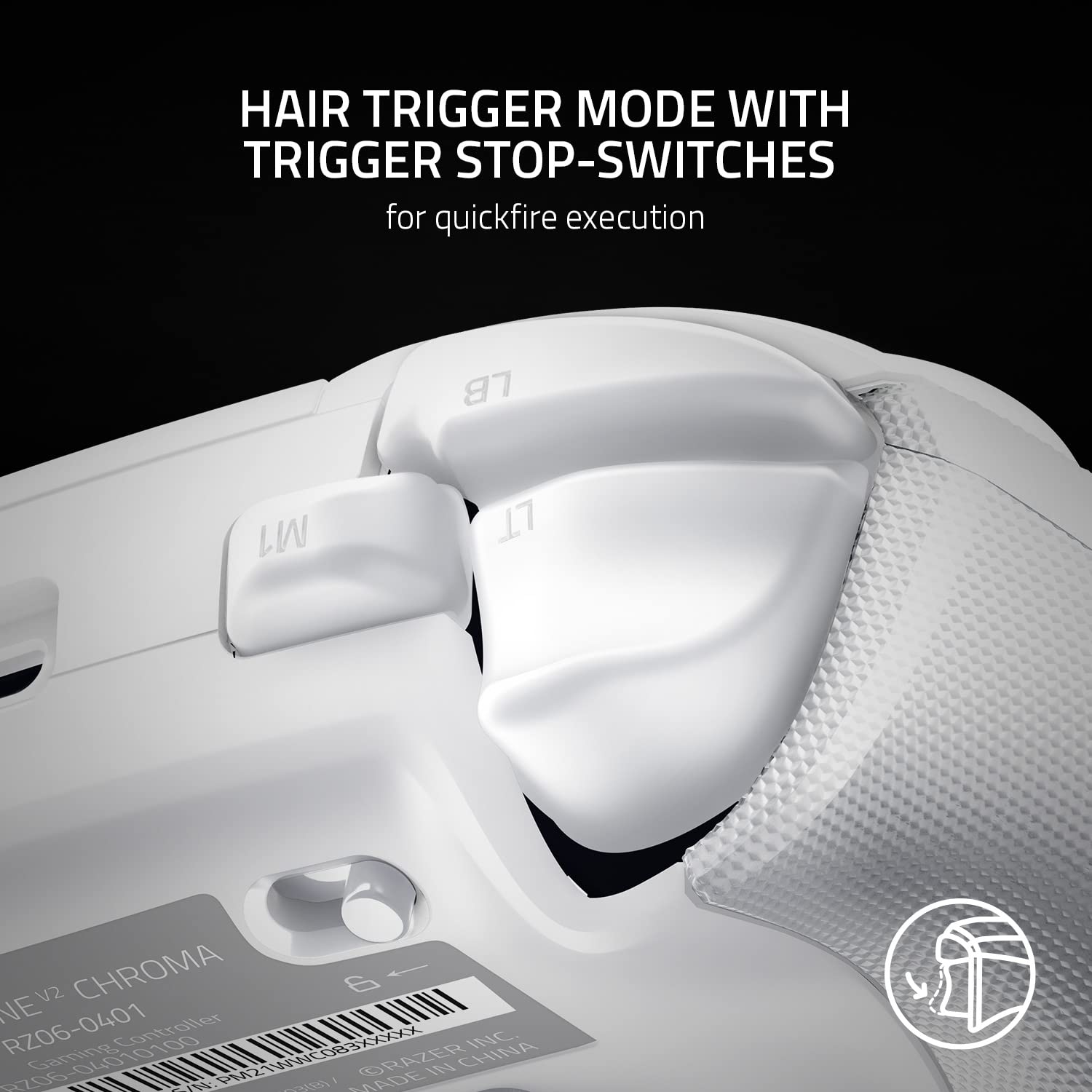 Controlador Gaming Profesional Razer Wolverine V2 Chroma Blanco con Iluminación RGB y Botones Remapeables para Xbox Series X|S, Xbox One, PC