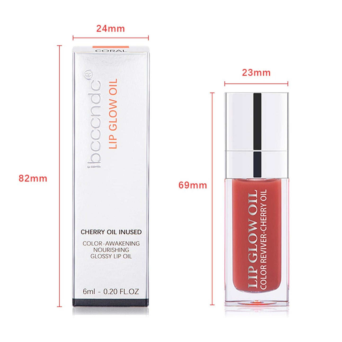 Littryee Cherry Lip Oil - Alivia Los Labios Agrietados Y Mejora El Brillo | Brillo De Labios Hidratante De Larga Duración, Lápiz Labial Líquido De Color Transparente Teñido con Aceite Natural