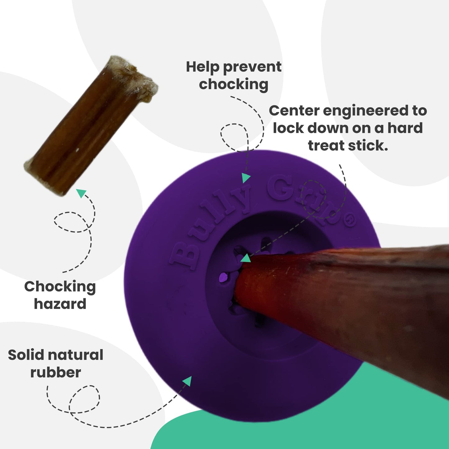 Bully Stick Holder – Tamaño mediano – Juguete interactivo para perro y dispositivo de seguridad para perro