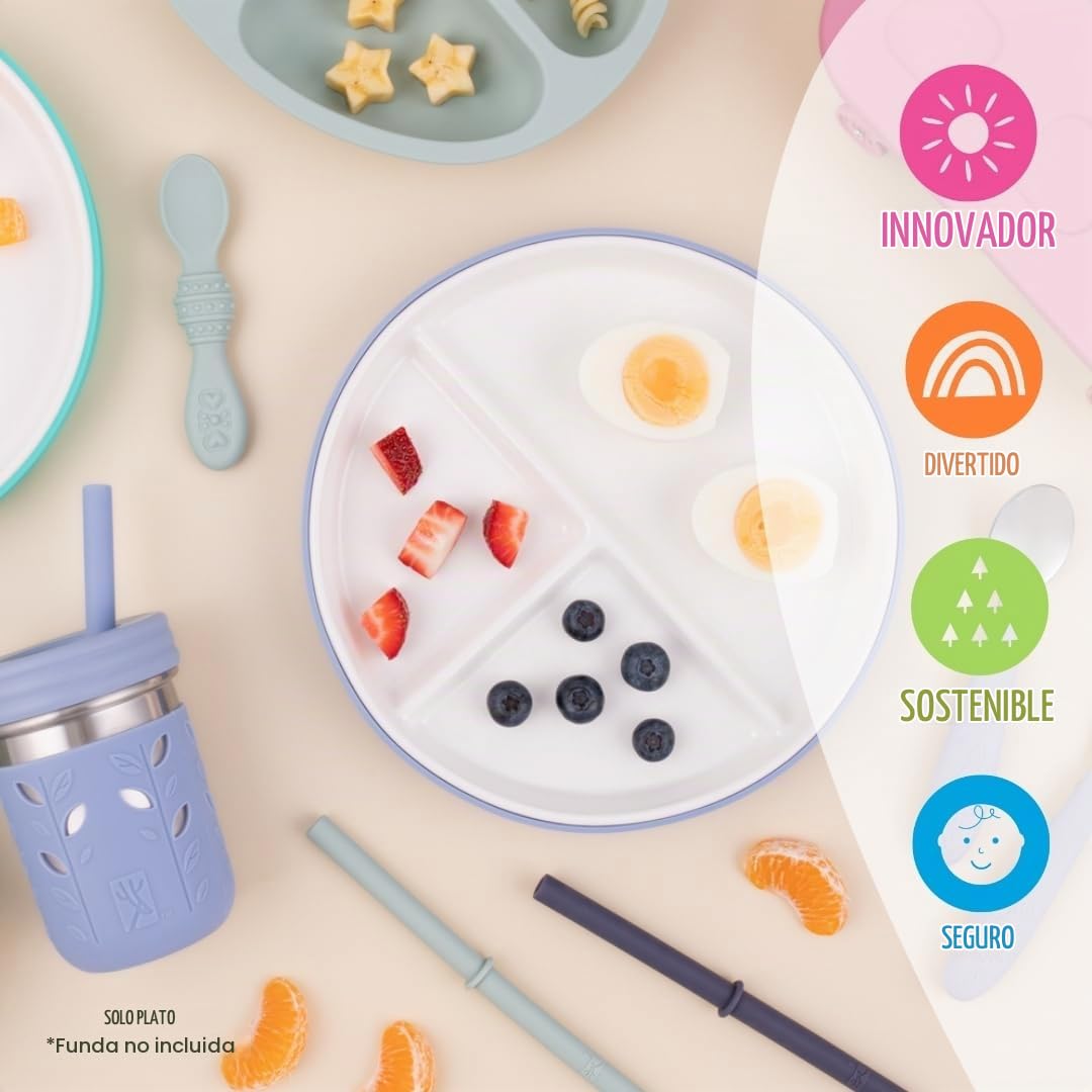 Elk and Friends Kids - Platos Blancos de Porcelana de 7.8