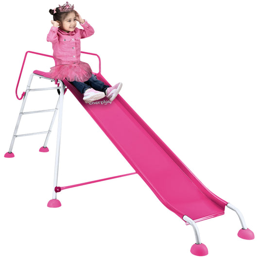 Resbaladilla Infantil ENERPLAY Rosa de Acero 210x90 cm para Niña