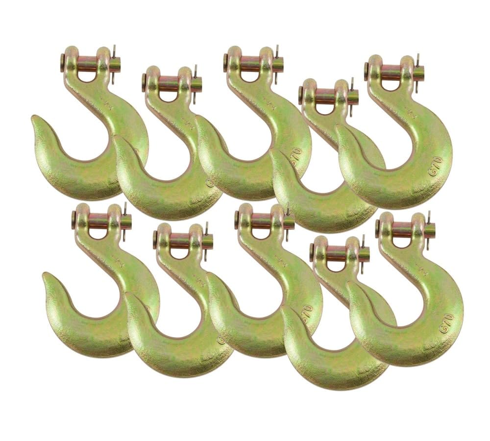 Mytee Products Paquete de 10 ganchos deslizantes de 1,27 cm G70 para remolque y remolque