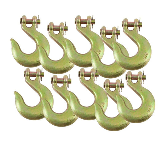 Mytee Products Paquete de 10 ganchos deslizantes de 1,27 cm G70 para remolque y remolque