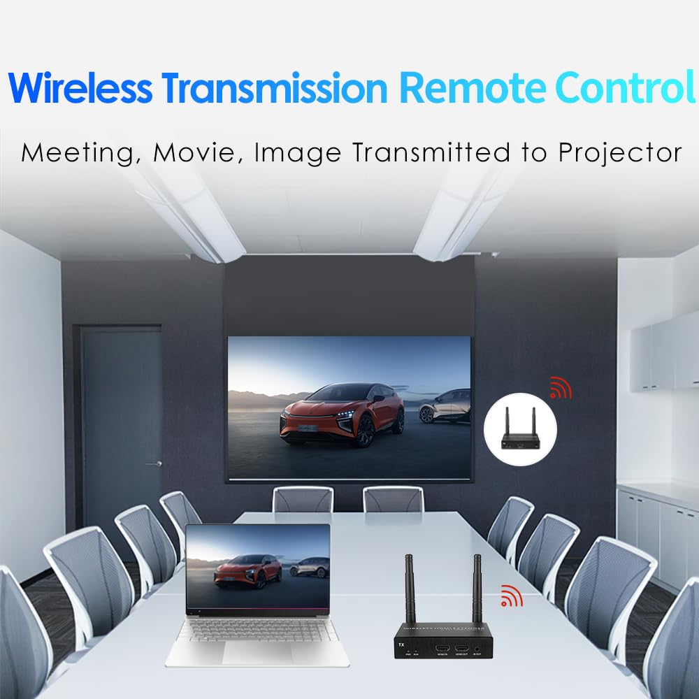 EXVIST Extensor inalámbrico HDMI básico 4K 1 Receptor Solamente, hasta 199,9 m, Soporte IR, Adecuado para transmitir vídeo Desde Ordenador portátil, PC, Youtube, PS4 a HDTV o proyector, etc.