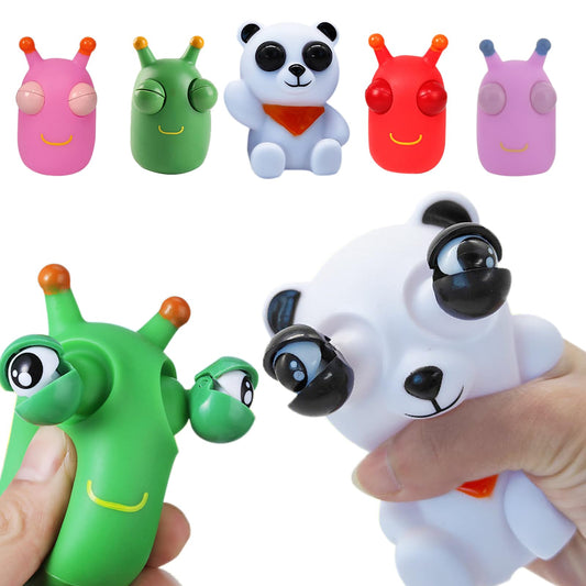Paquete de 5 Juguetes Antiestrés UEBSDVA Varios Colores con Diseño de Panda e Insecto para Adultos