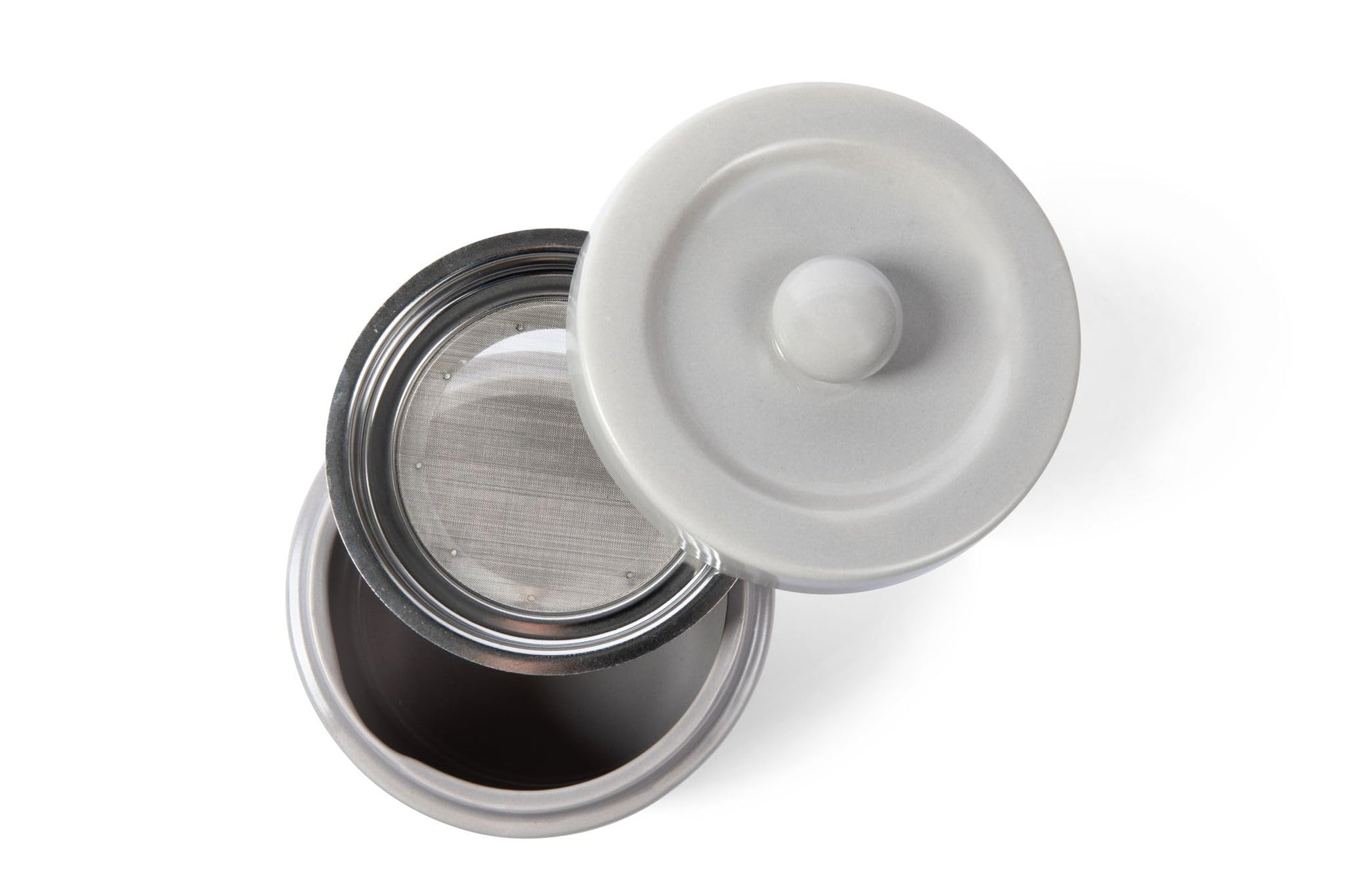 CYPRESS SUNRISE - Protector de grasa de tocino con colador, recipiente de cerámica de 32 onzas para cocina, sostiene aceite de goteo de grasa de tocino para reutilización, puede sostener aceite de