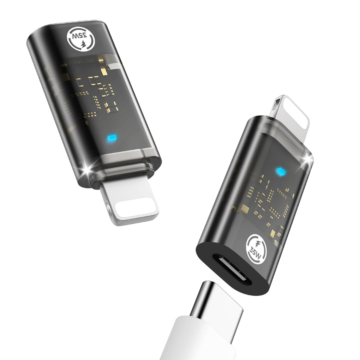 Adaptador USB C a Lightning Moko Compatible con 35 W de Carga Rápida y Sincronización de Datos para iPhone y iPad