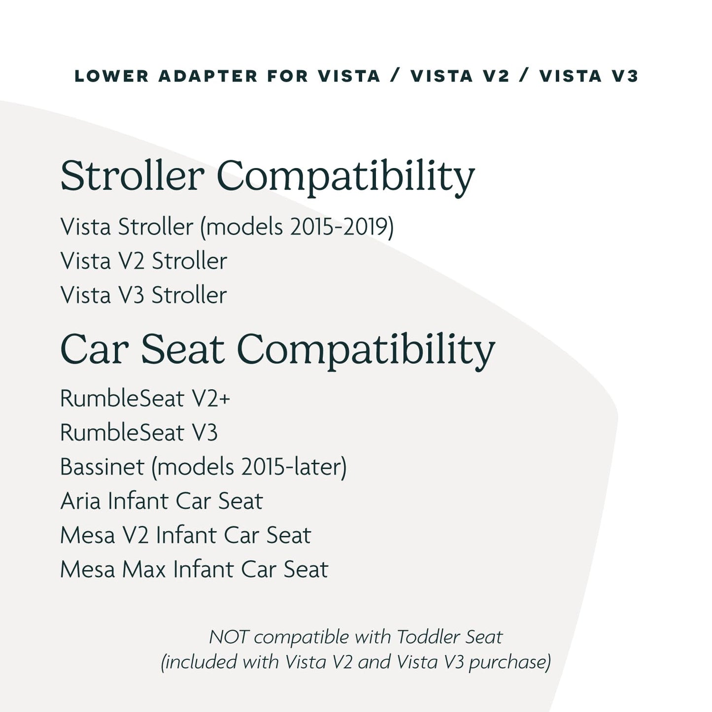 UPPAbaby - Adaptador inferior para cochecitos Vista, Vista V2, Vista V3, compatible con RumbleSeat V2+, Moisés, Aria, Mesa V2 y Mesa Max para asiento de coche para bebés/Quick + Secure Attachment / 1