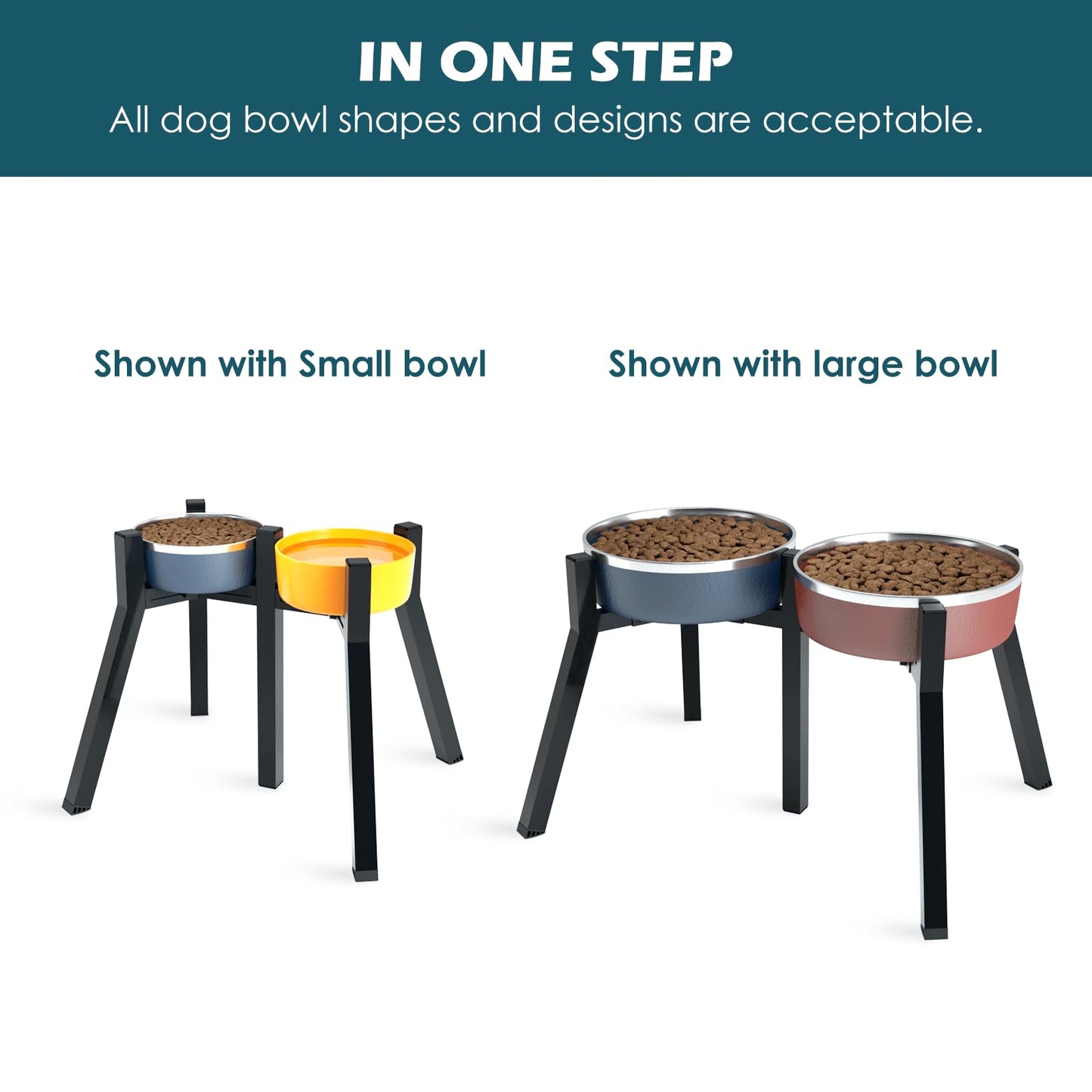 Soporte Ajustable SHAINFUN 2 en 1 para Cuencos Anchos con Soporte Elevado para Perros Grandes y Extra Grandes
