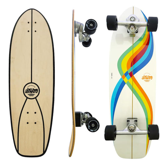 ATOM SURFSKATES Surfskate, Cross Waves 32" Series, Patineta Skeateboard Completo