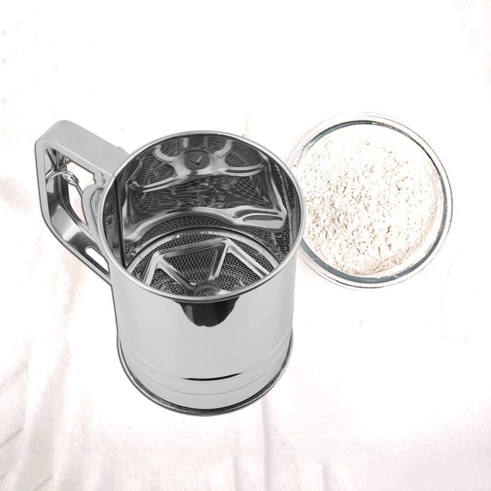 Colador de Harina Okuyonic Acero Inoxidable Ahorra Tiempo para Cocina