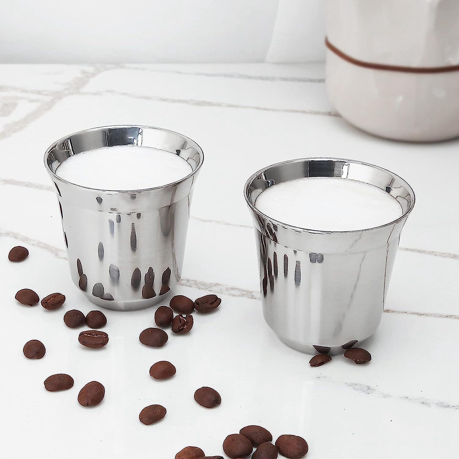 Juego de Tazas de Espresso Easyworkz Acero Inoxidable Aislamiento Doble Pared