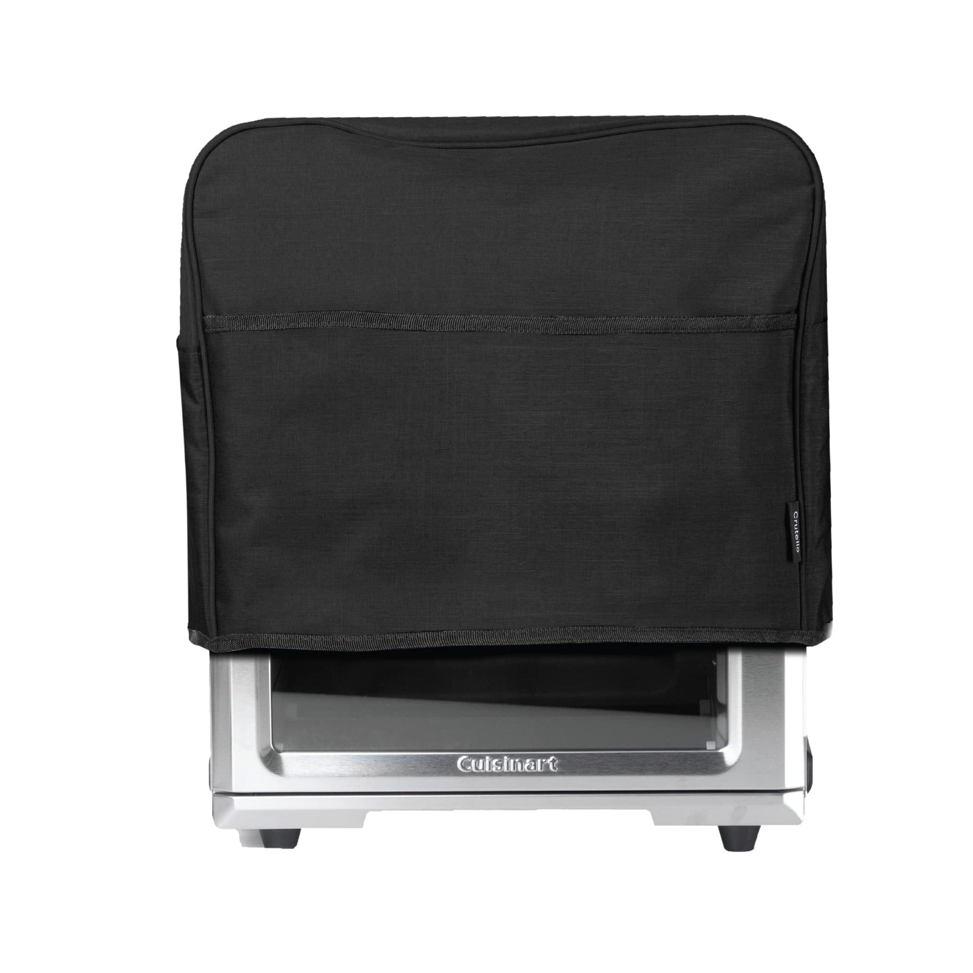 Funda para horno tostador convección con bolsillos de almacenamiento, grande, se adapta a máquinas de hasta 17 x 15 x 14 pulgadas, color negro