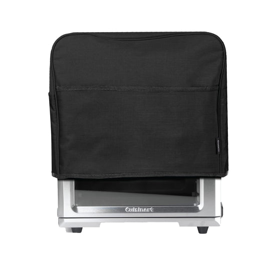Funda para horno tostador convección con bolsillos de almacenamiento, grande, se adapta a máquinas de hasta 17 x 15 x 14 pulgadas, color negro