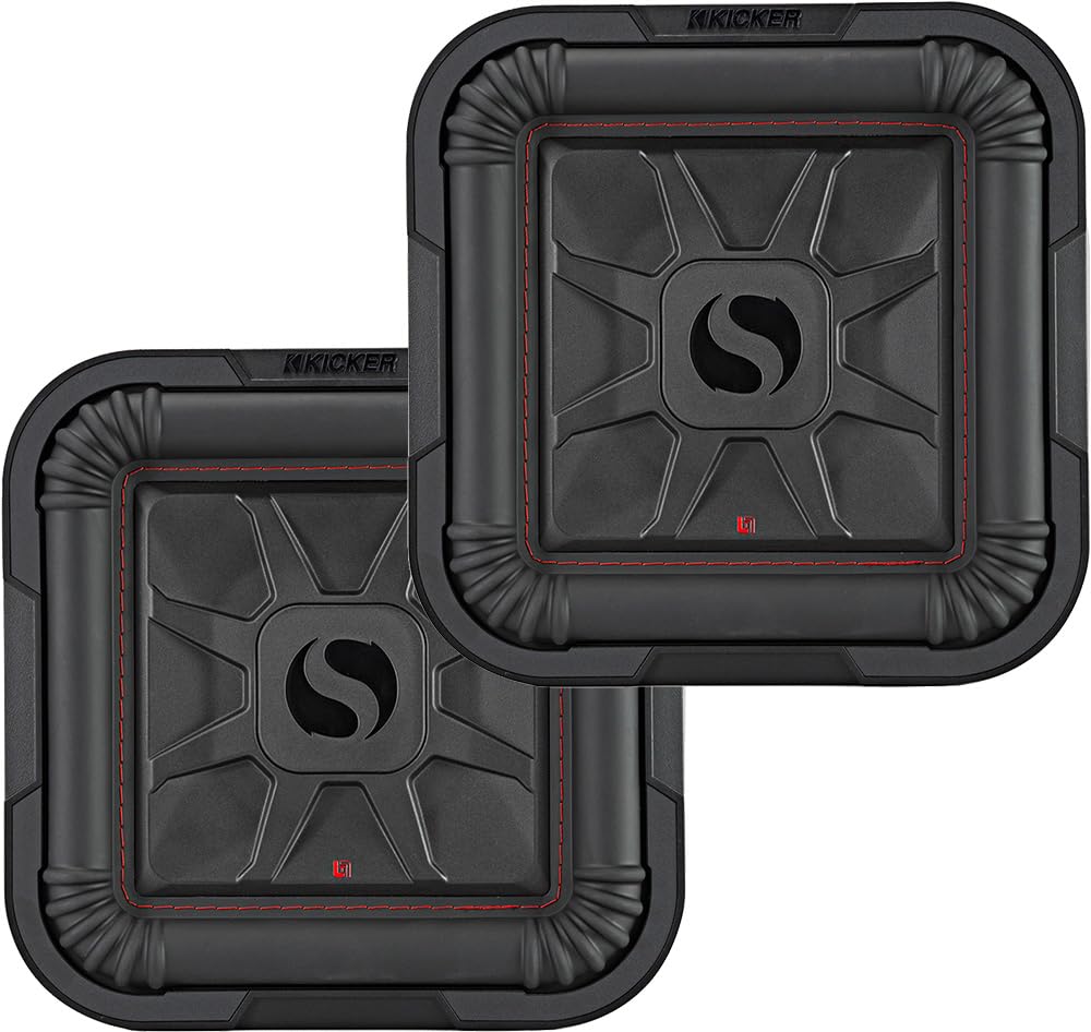KICKER Subwoofer Paquete de 2 artículos: 10" Solo-Baric L7T Subwoofers DVC 4-ohm (par) - 2X 46L7T104 Subs