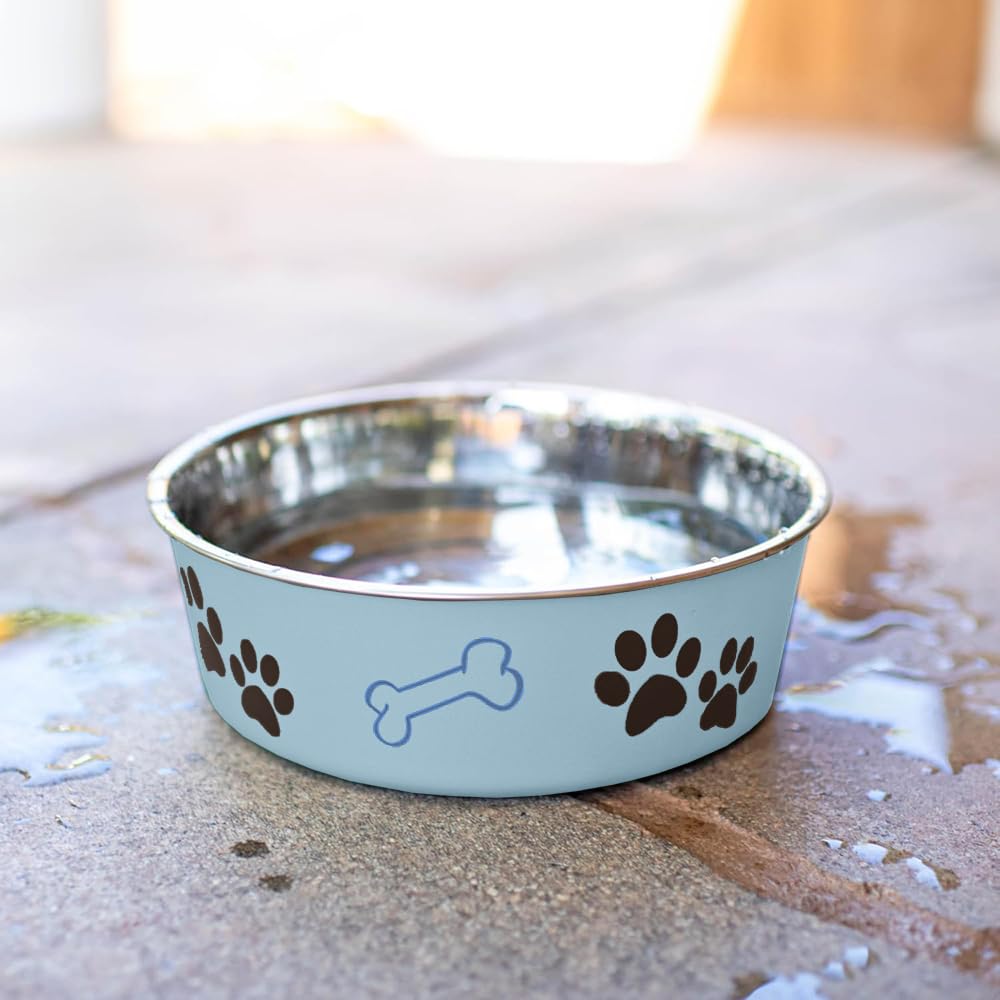 Loving Pets Bella Bowl Dog Bowl, Medium, 750 ml, Murano Blue