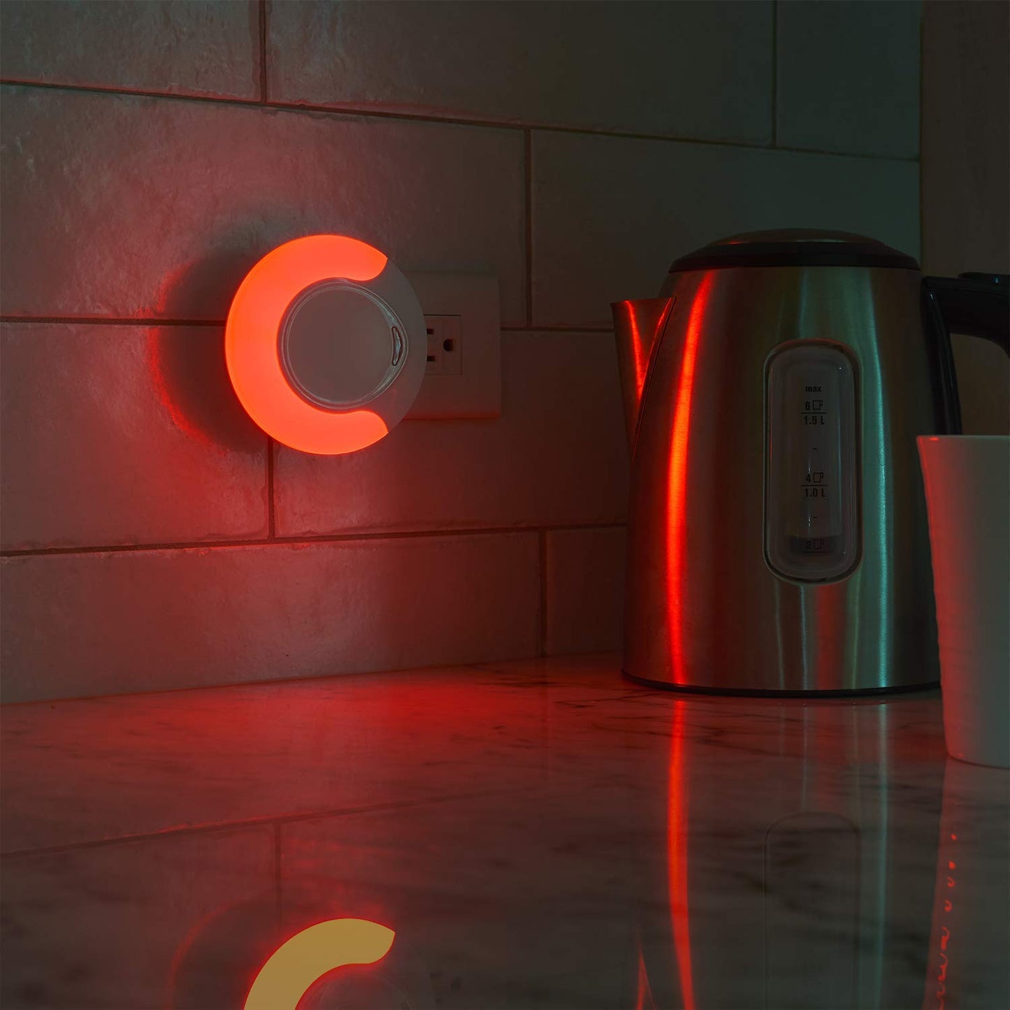 Luz de Noche LED Sleep Aid Roja Azul Bajo Sensor Automático para un Sueño Saludable Paquete de 2