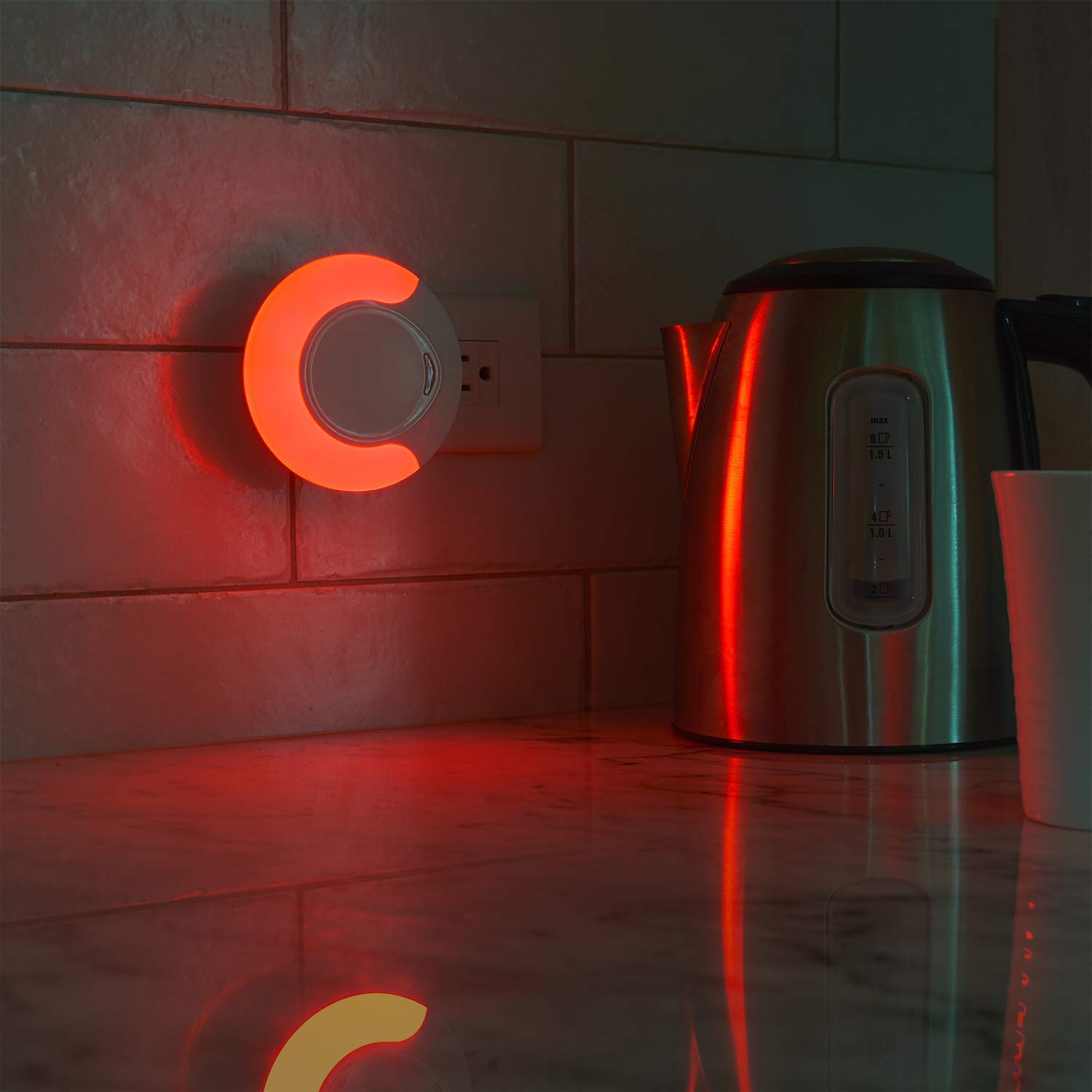Luz de Noche LED Sleep Aid Roja Azul Bajo Sensor Automático para un Sueño Saludable Paquete de 2