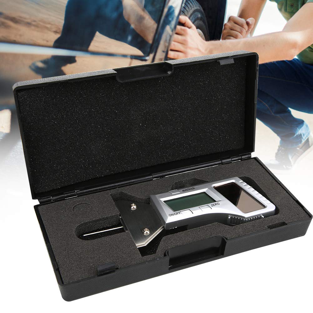 Medidor de Profundidad de Llanta Digital Electrónico Acero Inoxidable Herramienta Industrial para Hardware de Medición (0-25mm)