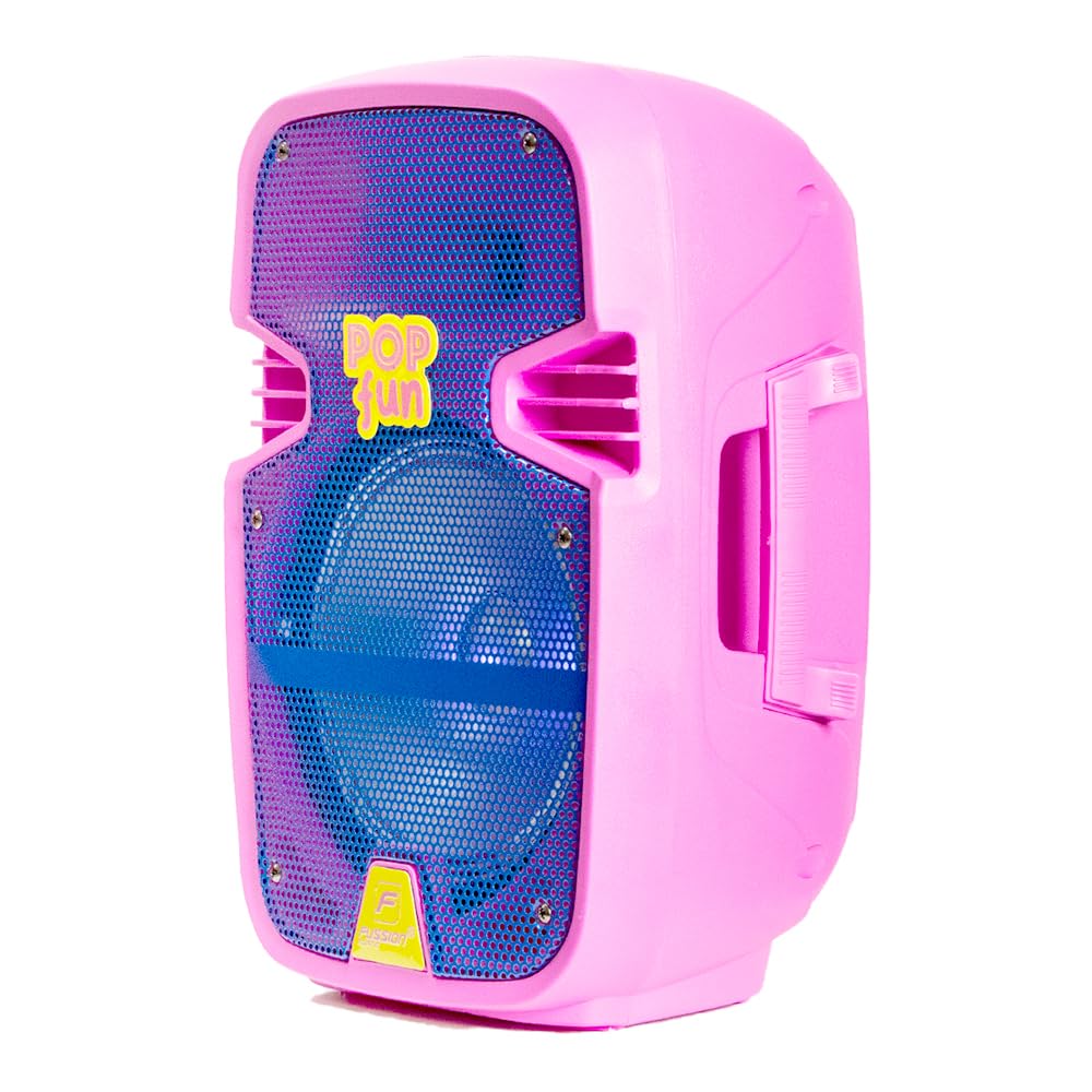 FUSSION | Bocina Bluetooth Grande para Exteriores 8” Bafle Recargable PBS-9936PK con Micrófono Altavoz Profesional