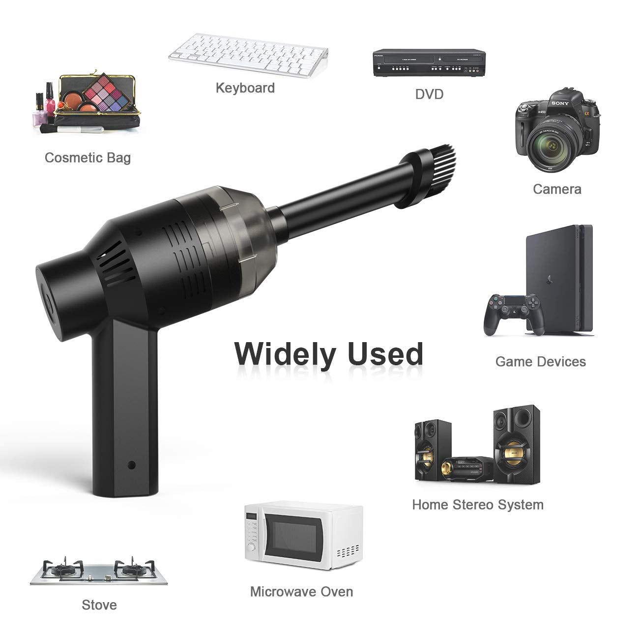 HONKYOB Cordless Keyboard Vacuum Cleaner Rechargeable Keyboard Cleaner Mini Computer Vacuum Cleaner with Li-Battery for Cleaning Dust,Hair,Crumbs,Eraser Scrap,Cigarette Ash,Laptop,Piano,Car,Pet House