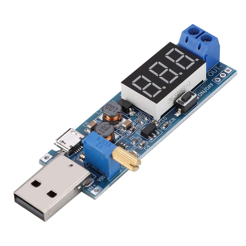 Hilitand Módulo regulador de Voltaje, USB Boost Step Up Fuente de alimentación Módulo regulador de Voltaje Módulo de Placa estabilizadora de Voltaje, Entrada 3.5V-12V/Salida 1.2V-24V