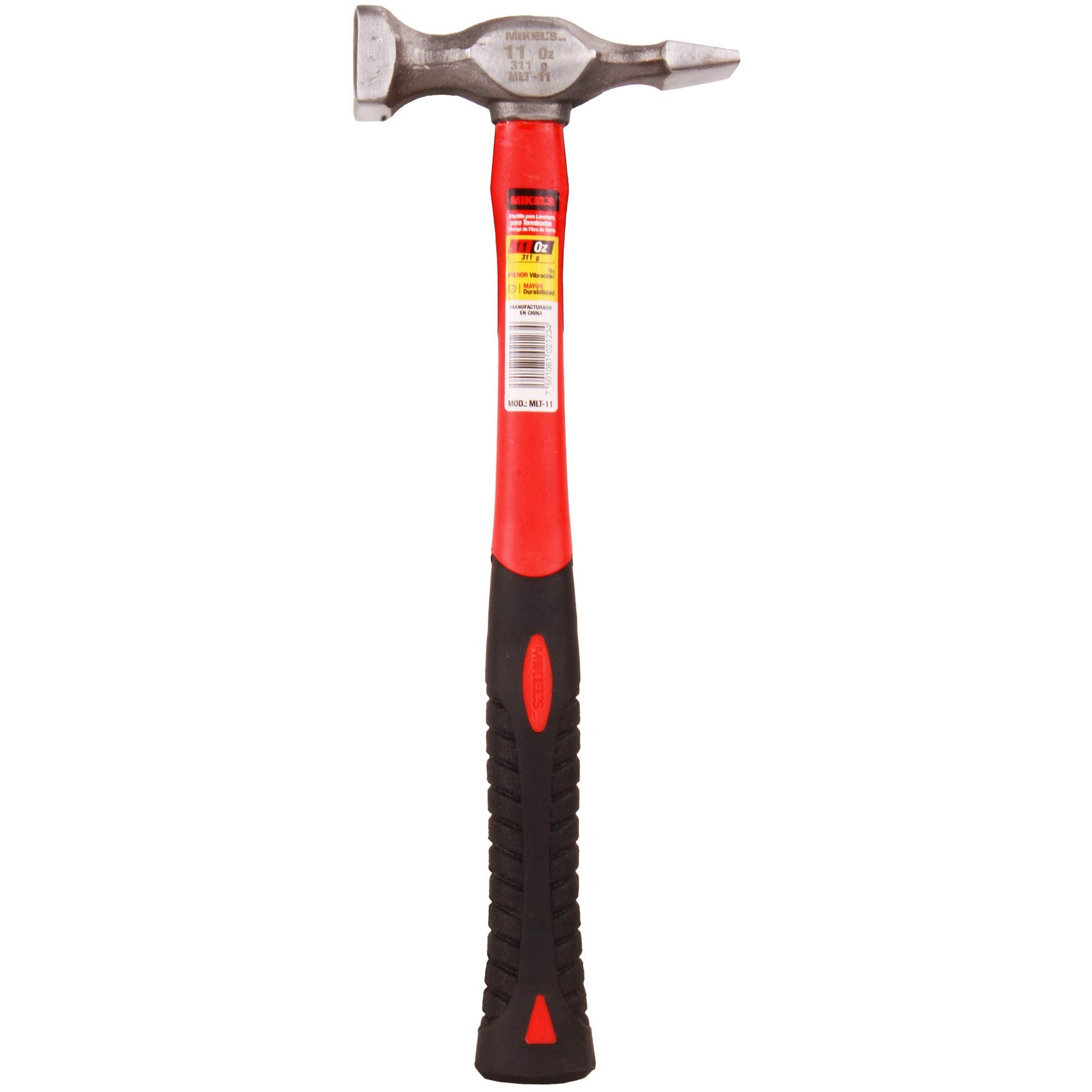 Martillo Mikel's MLT-11 Rojo para Terminados con Mango de Fibra de Vidrio