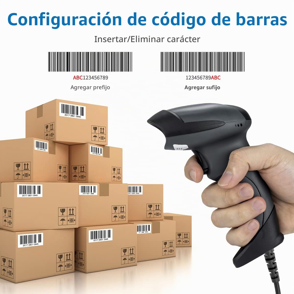 Escáner de Código de Barras Láser NETUM USB para Supermercados, Farmacias y Tiendas